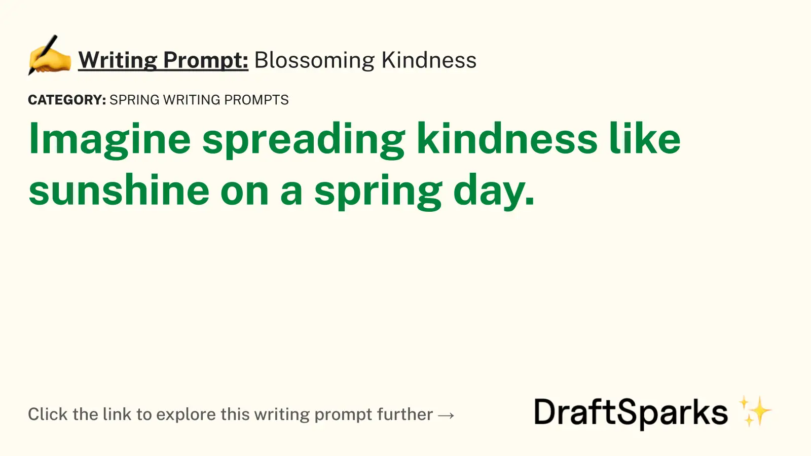 Blossoming Kindness