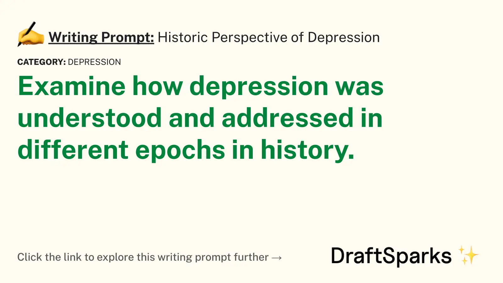 Historic Perspective of Depression