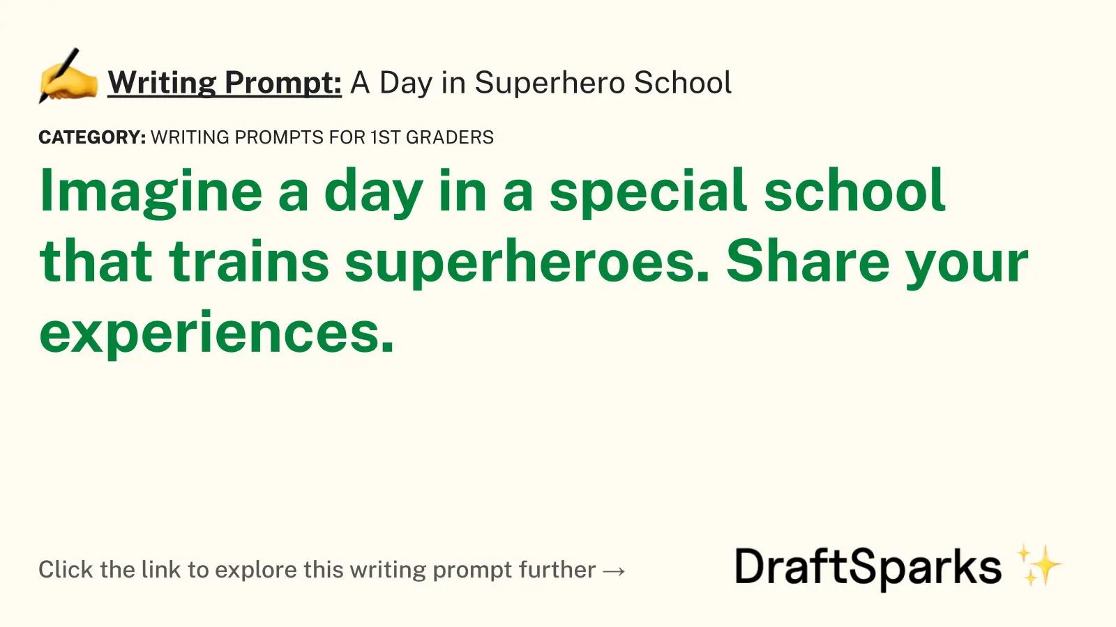 A Day in Superhero School