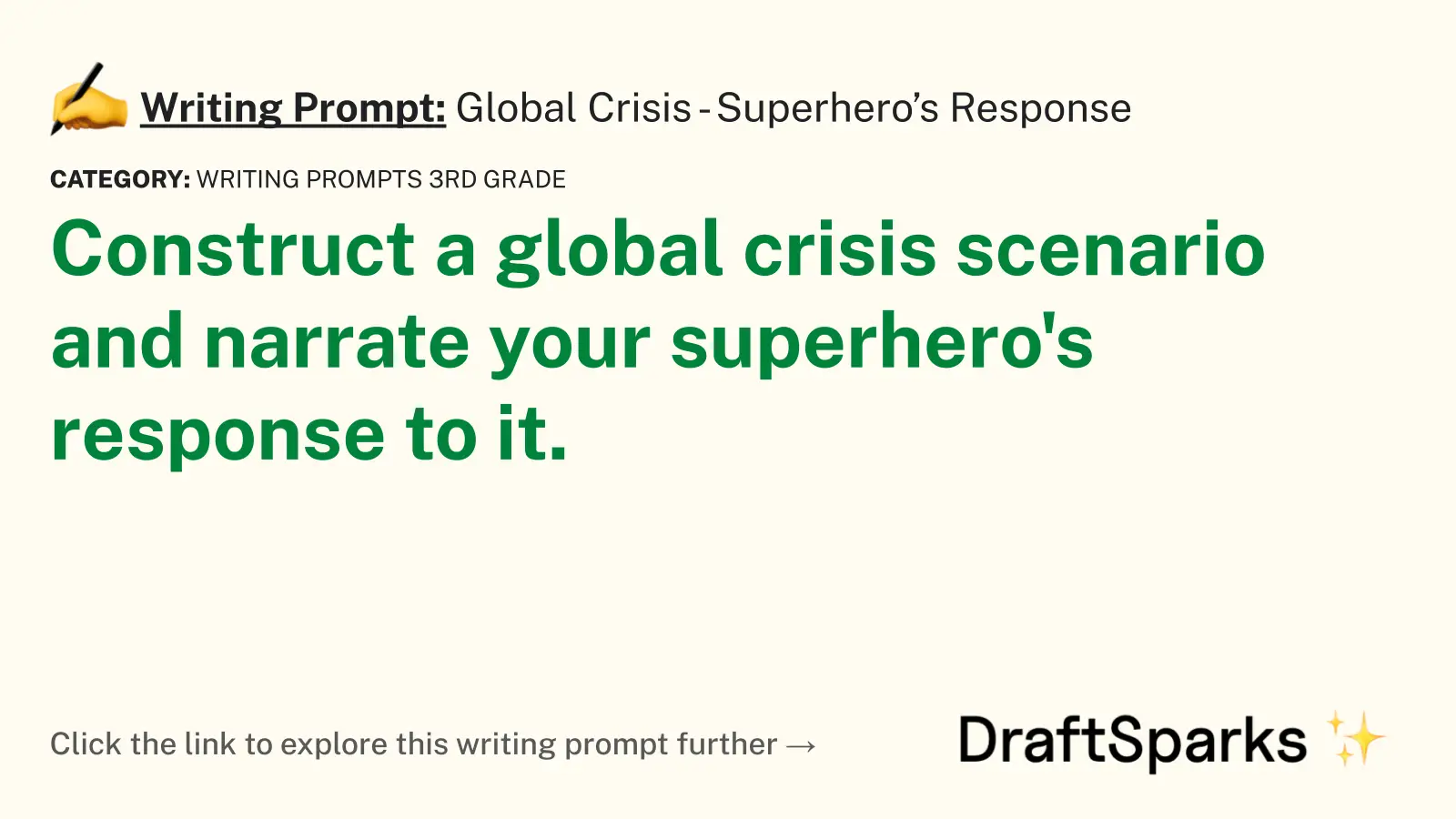 Global Crisis – Superhero’s Response