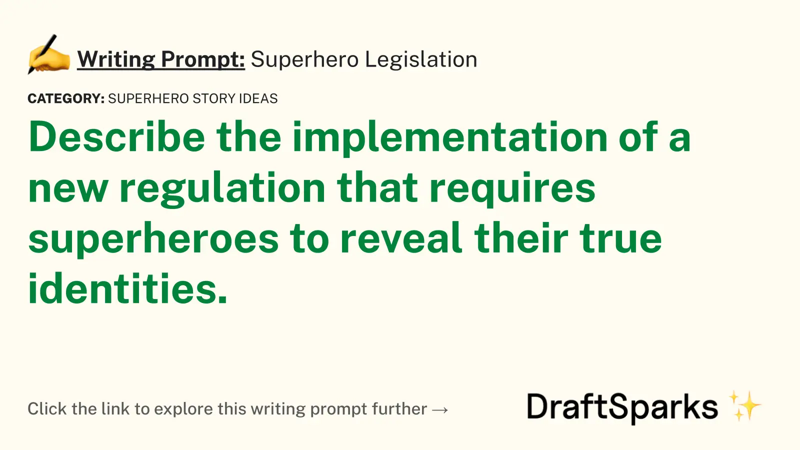 Superhero Legislation