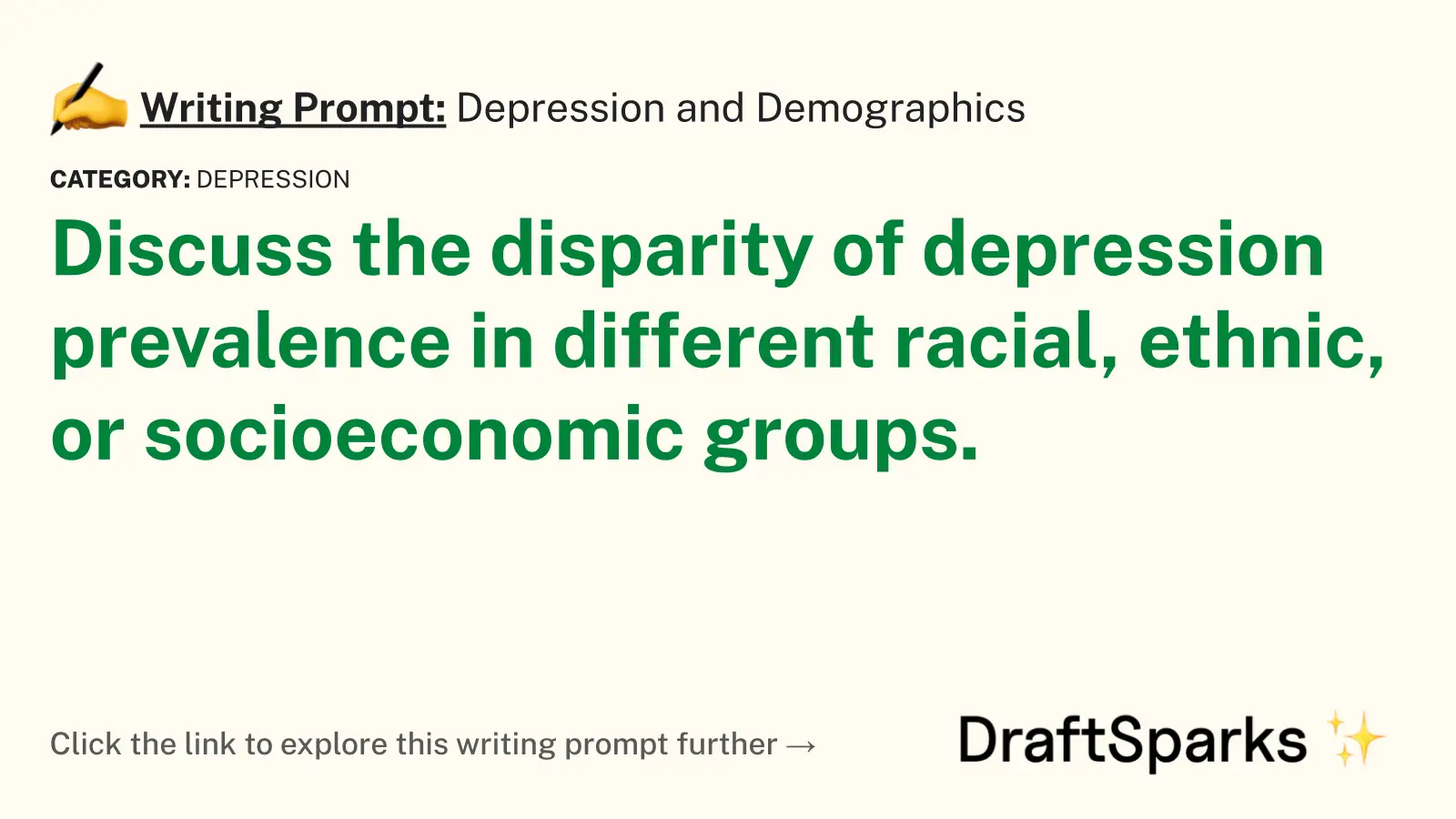 Depression and Demographics