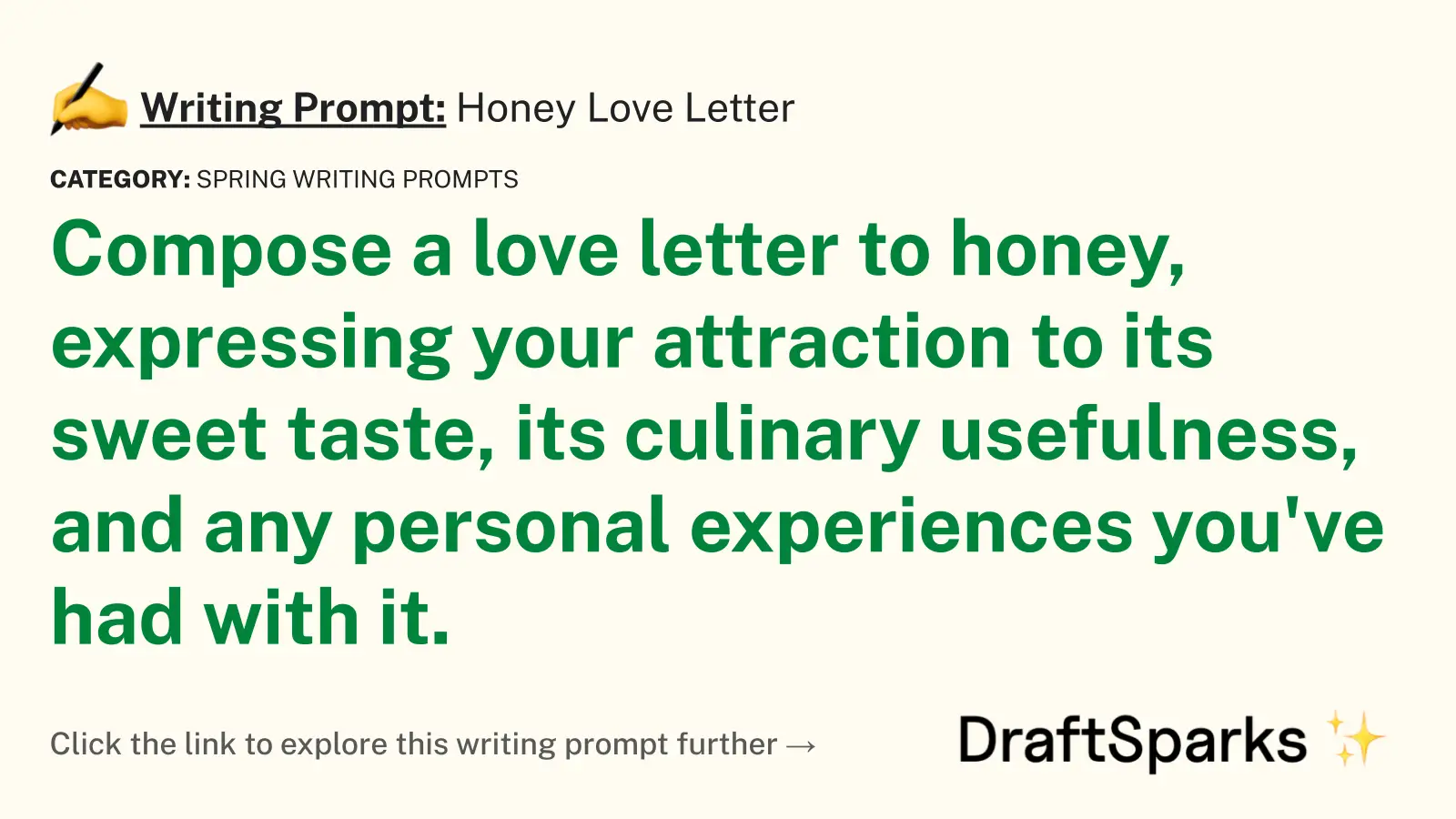 Honey Love Letter