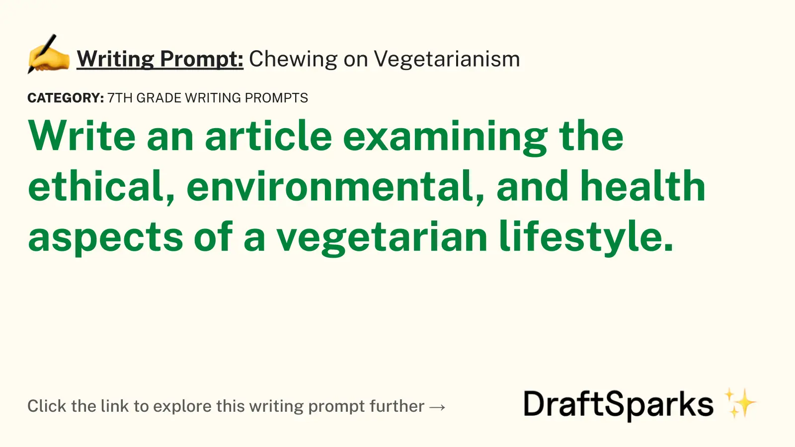 Chewing on Vegetarianism