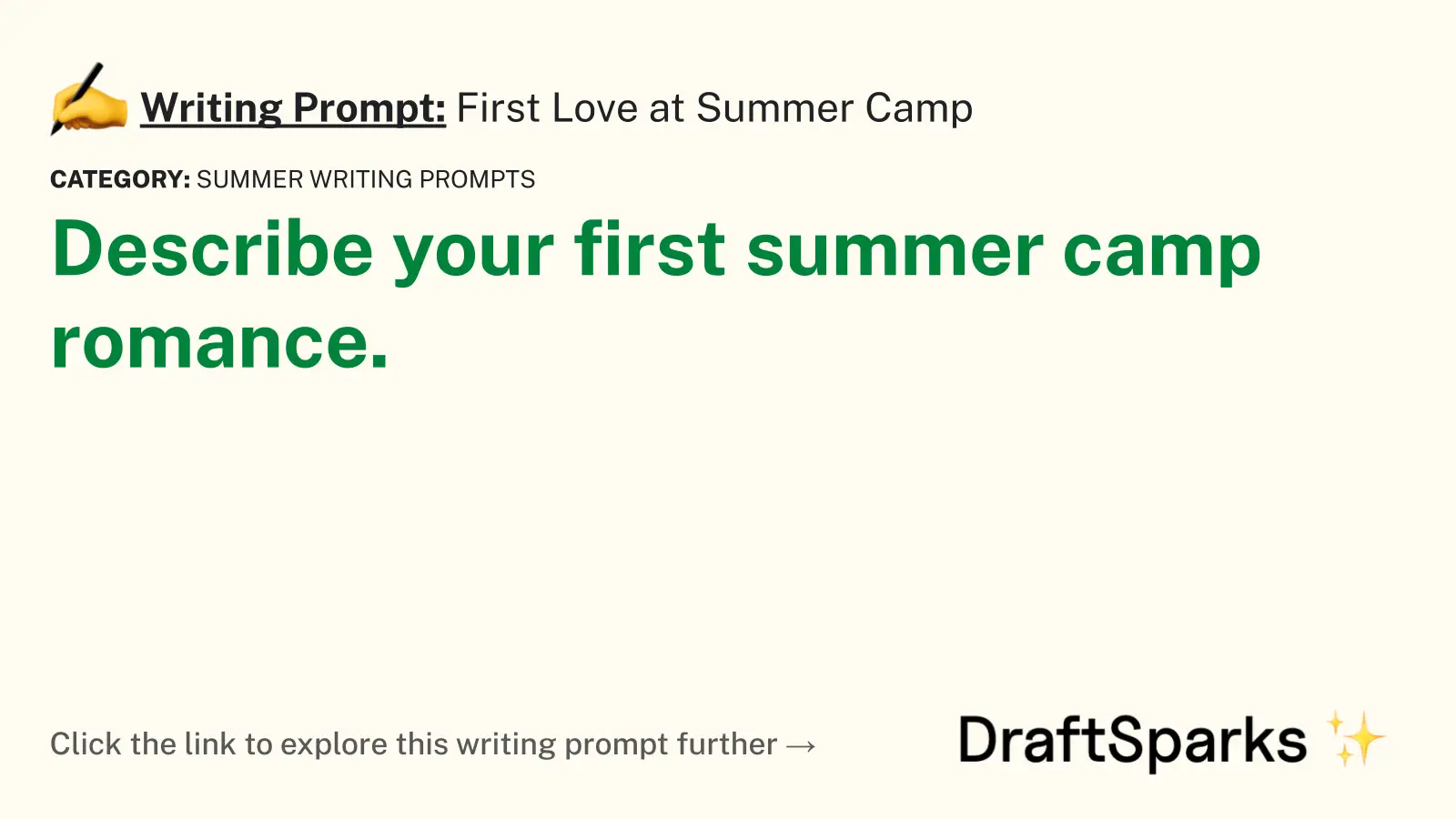 First Love at Summer Camp