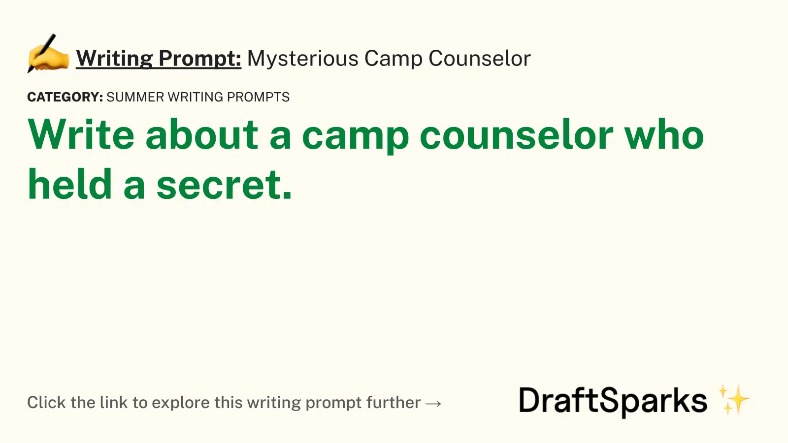 Mysterious Camp Counselor