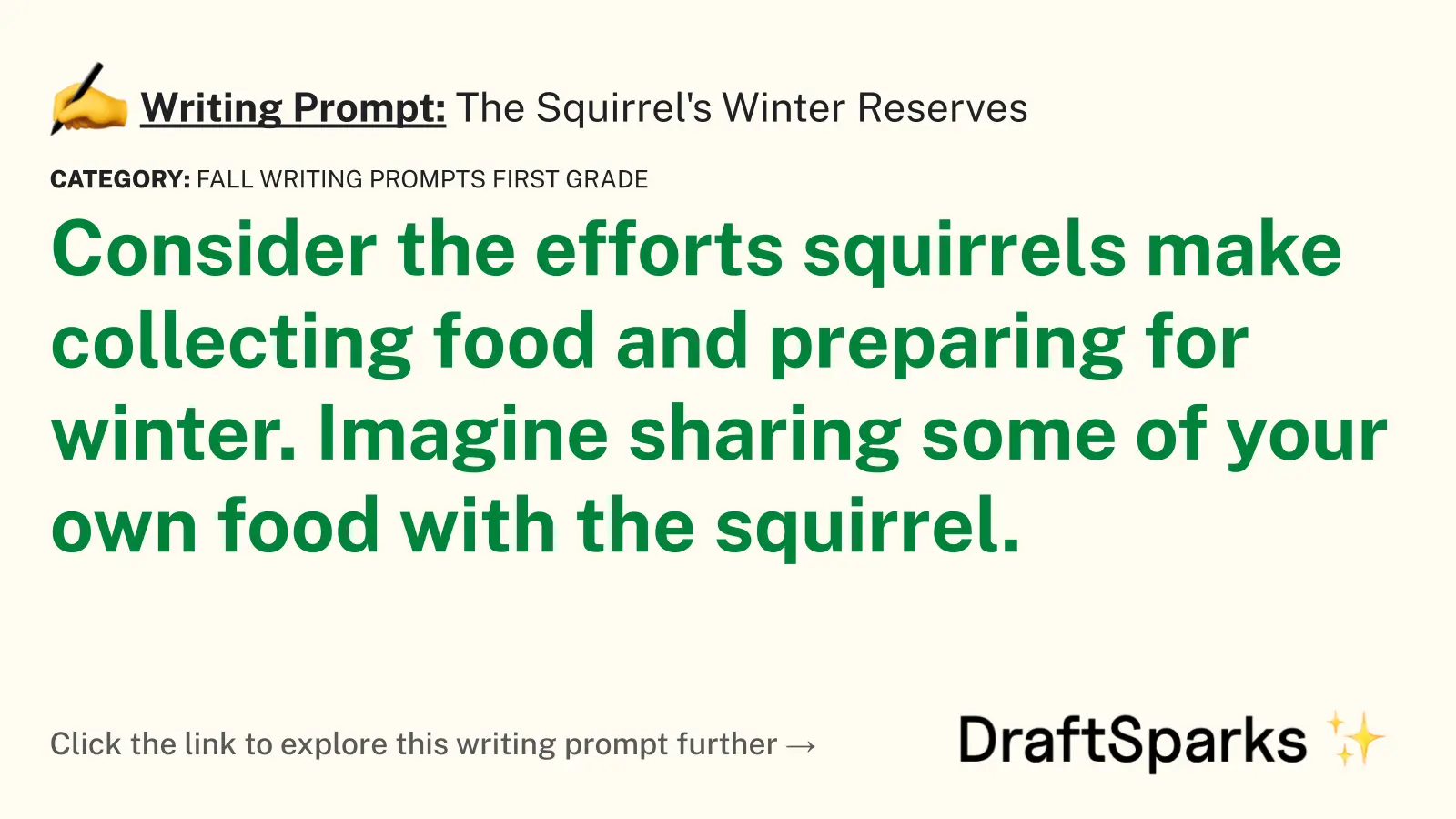 The Squirrel’s Winter Reserves