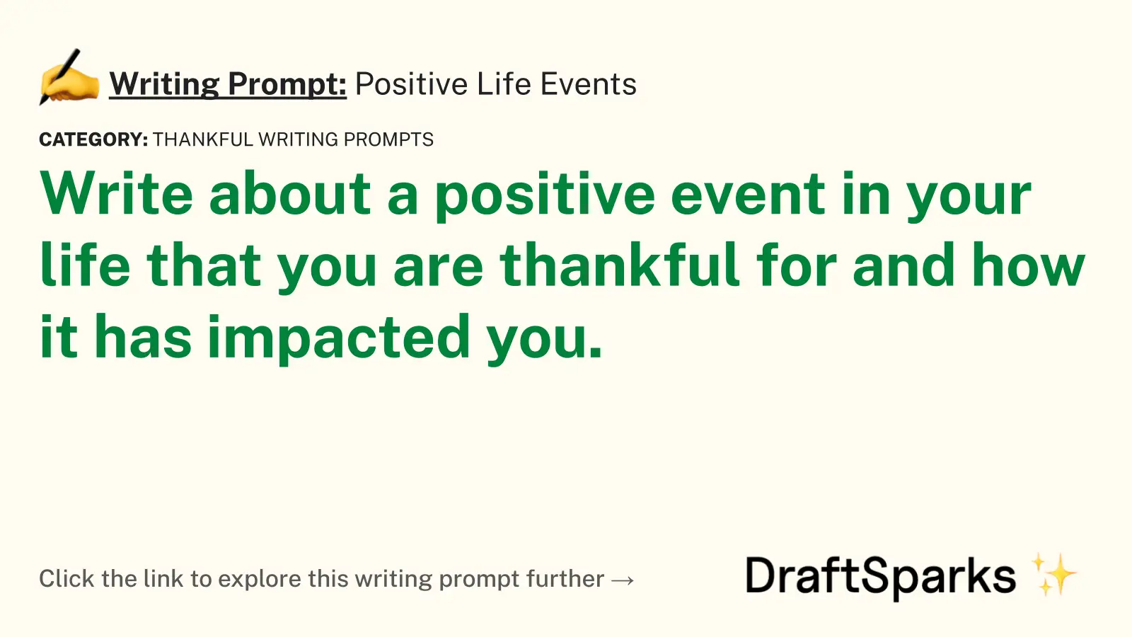 Positive Life Events
