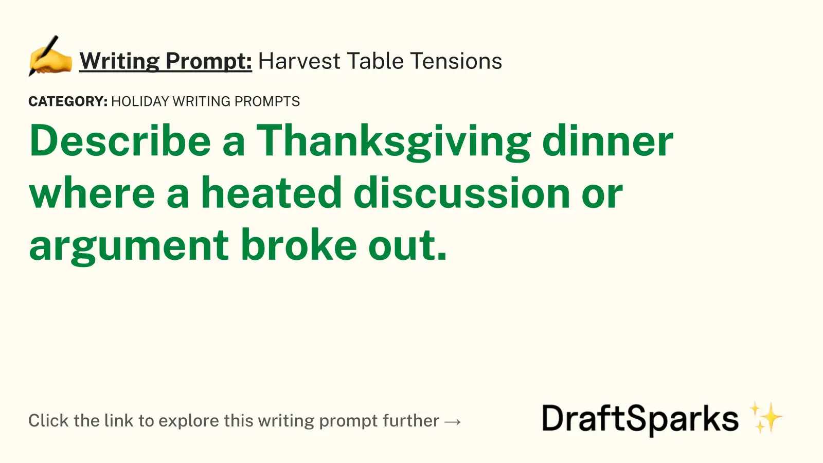 Harvest Table Tensions