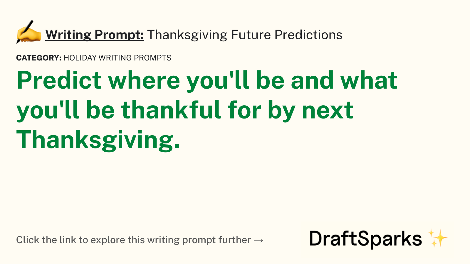 Thanksgiving Future Predictions