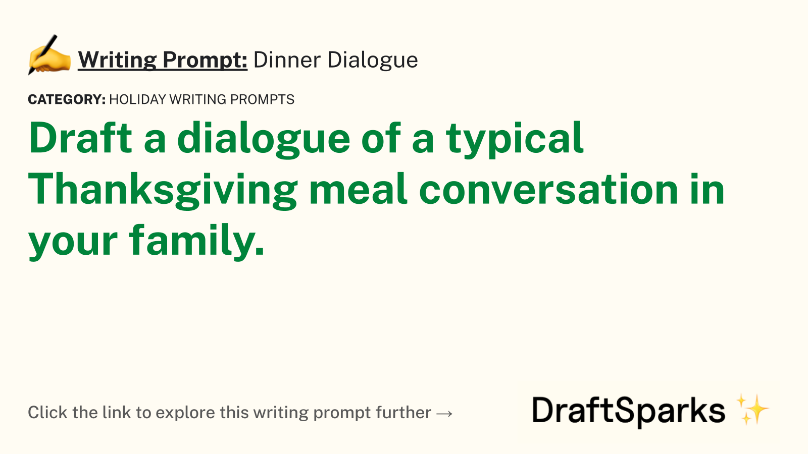 Dinner Dialogue