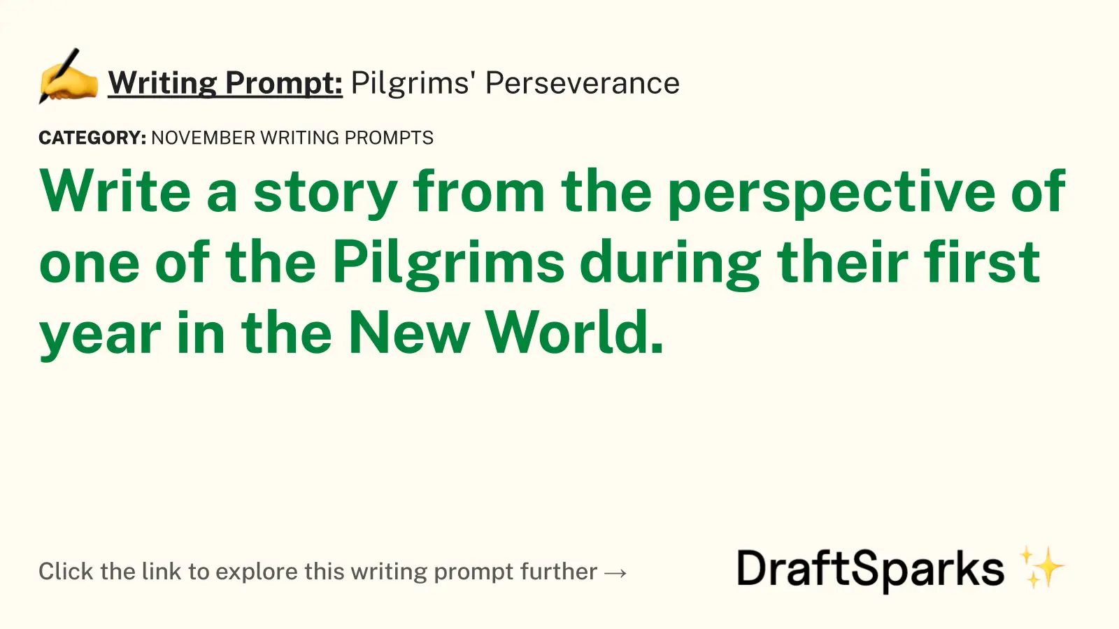 Pilgrims’ Perseverance