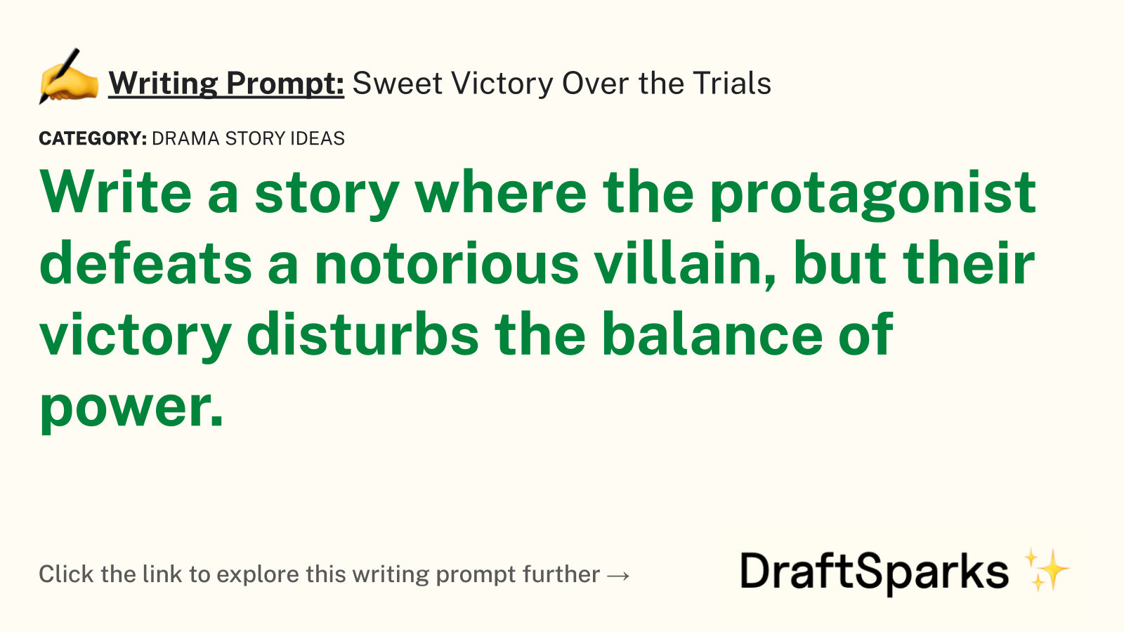 Sweet Victory Over the Trials