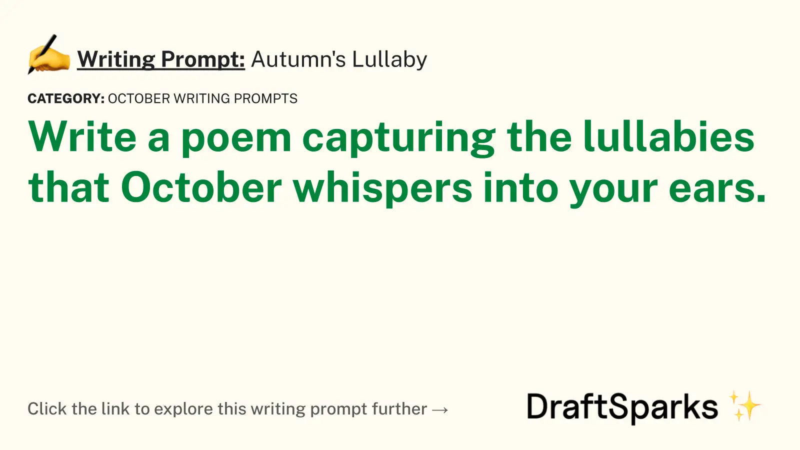 Autumn’s Lullaby