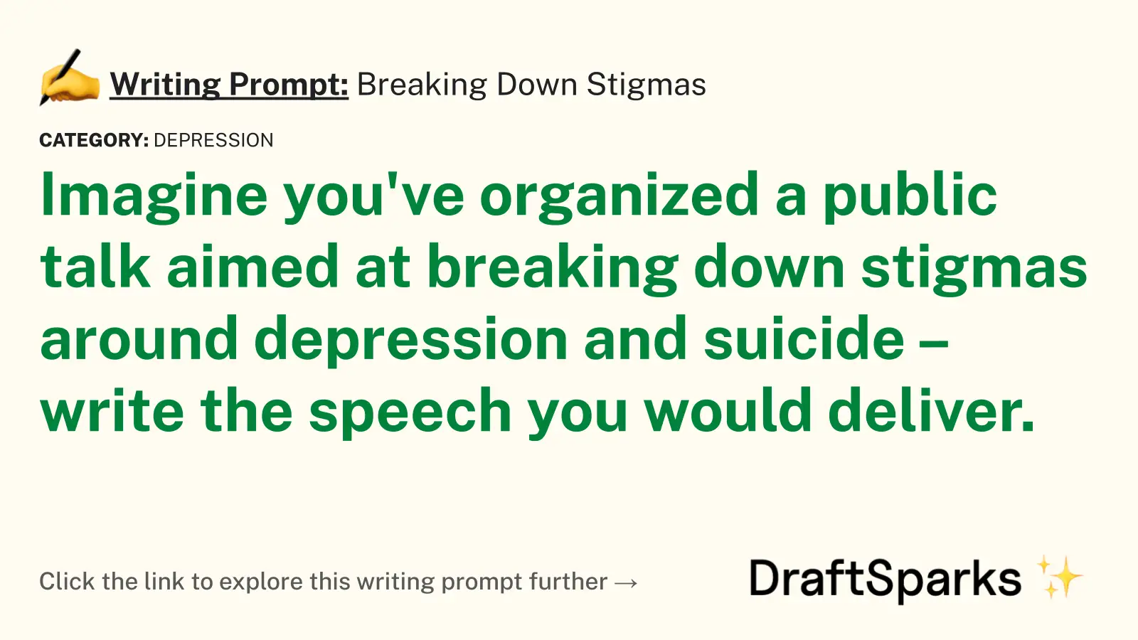 Breaking Down Stigmas