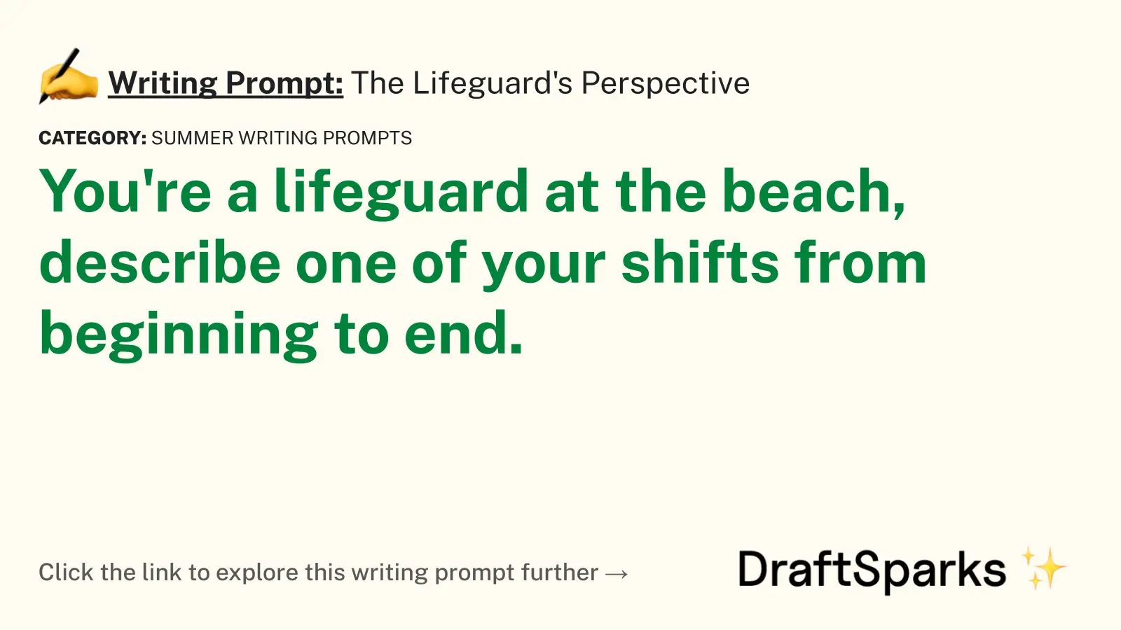 The Lifeguard’s Perspective
