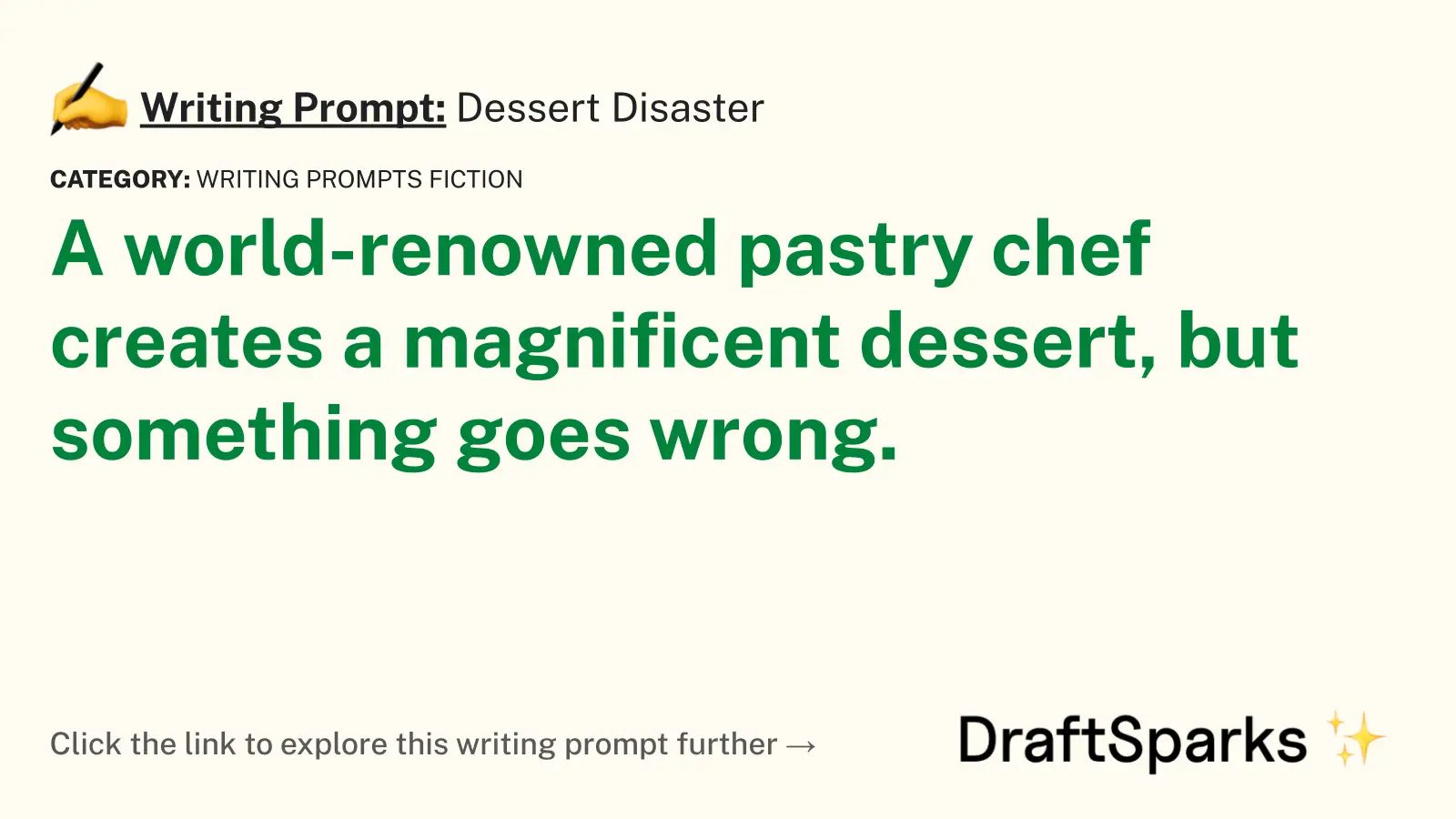 Dessert Disaster