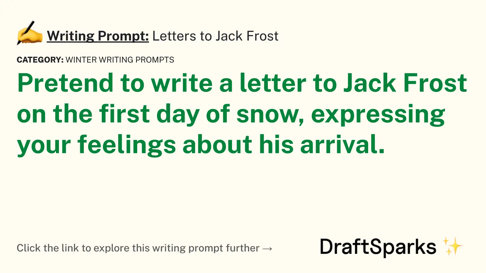 Letters to Jack Frost