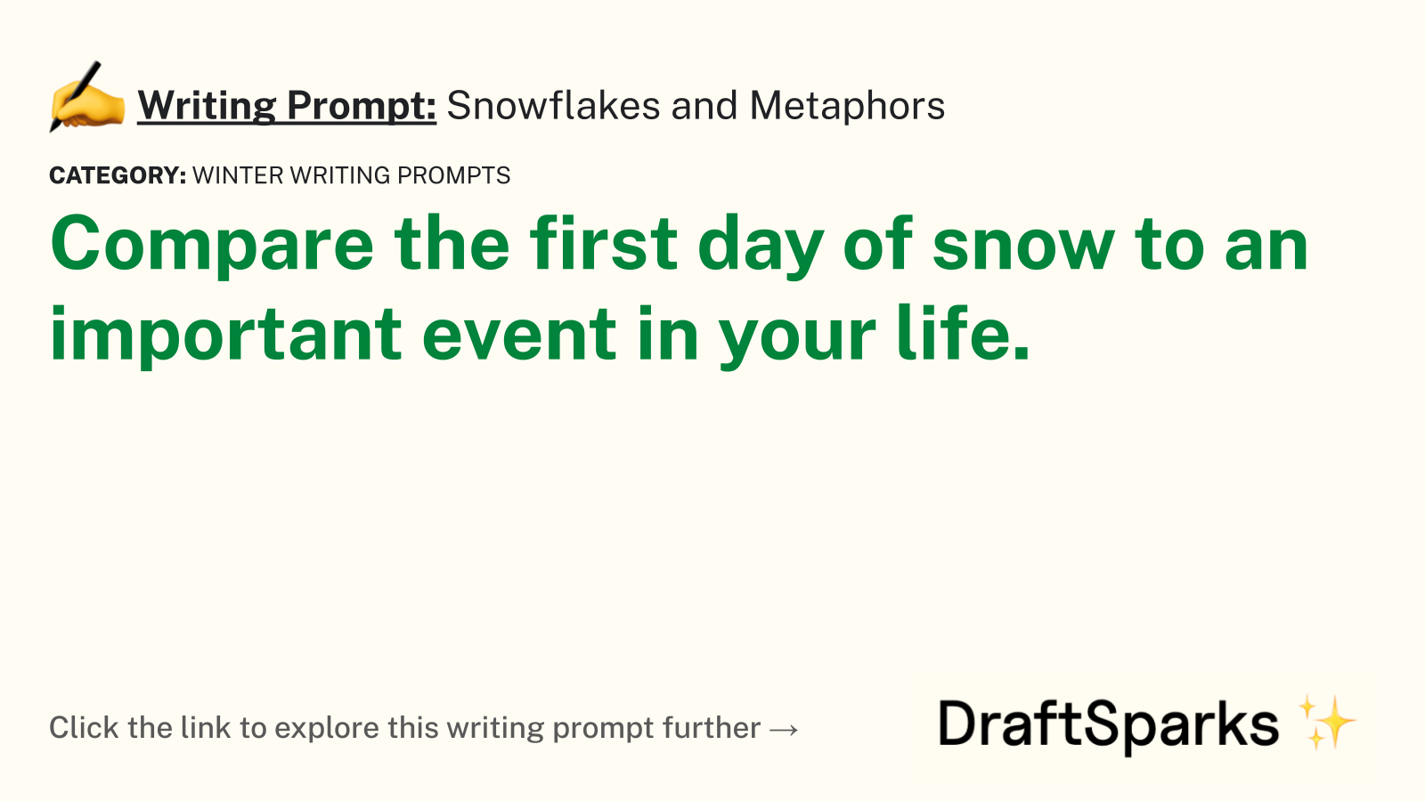 Snowflakes and Metaphors