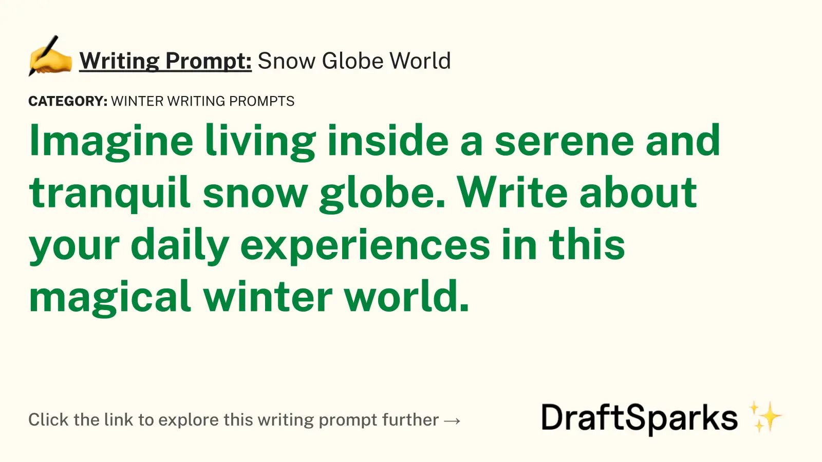 Snow Globe World
