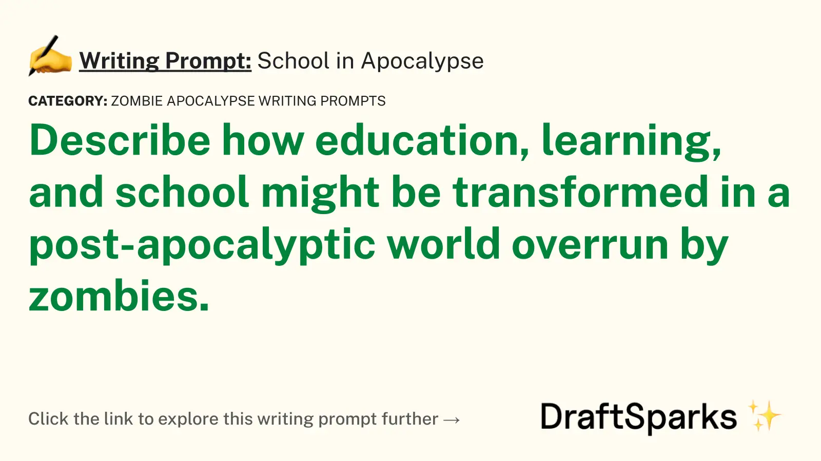 School in Apocalypse