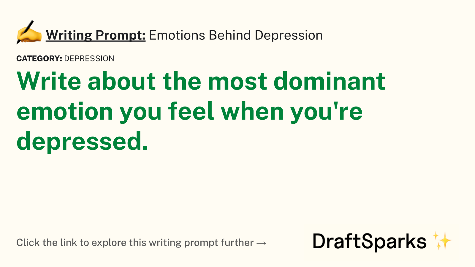 Emotions Behind Depression