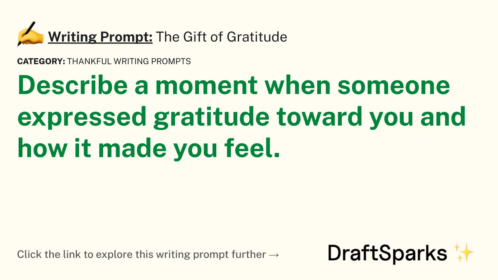 The Gift of Gratitude