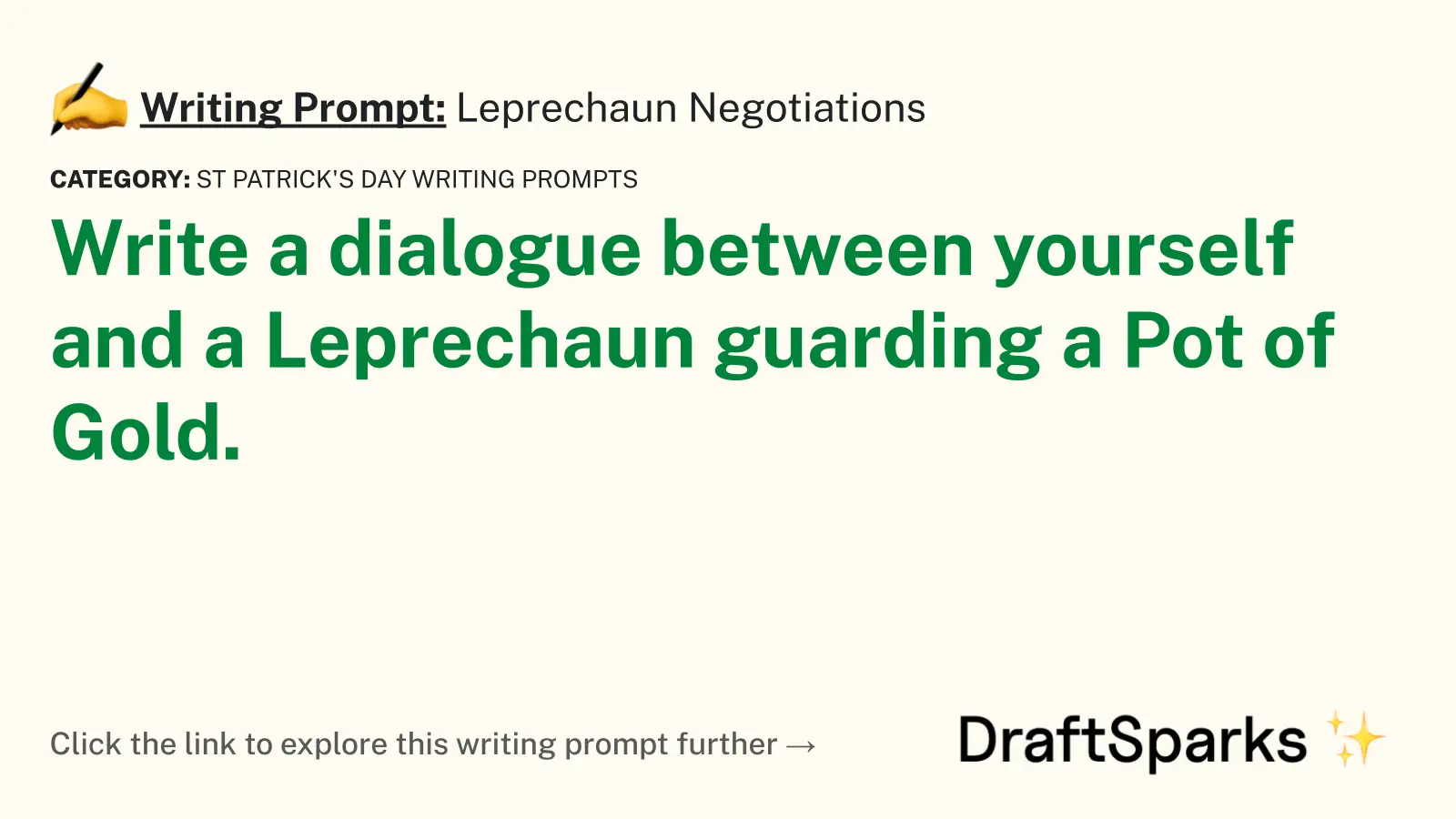 Leprechaun Negotiations