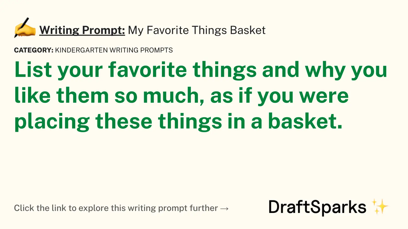 My Favorite Things Basket