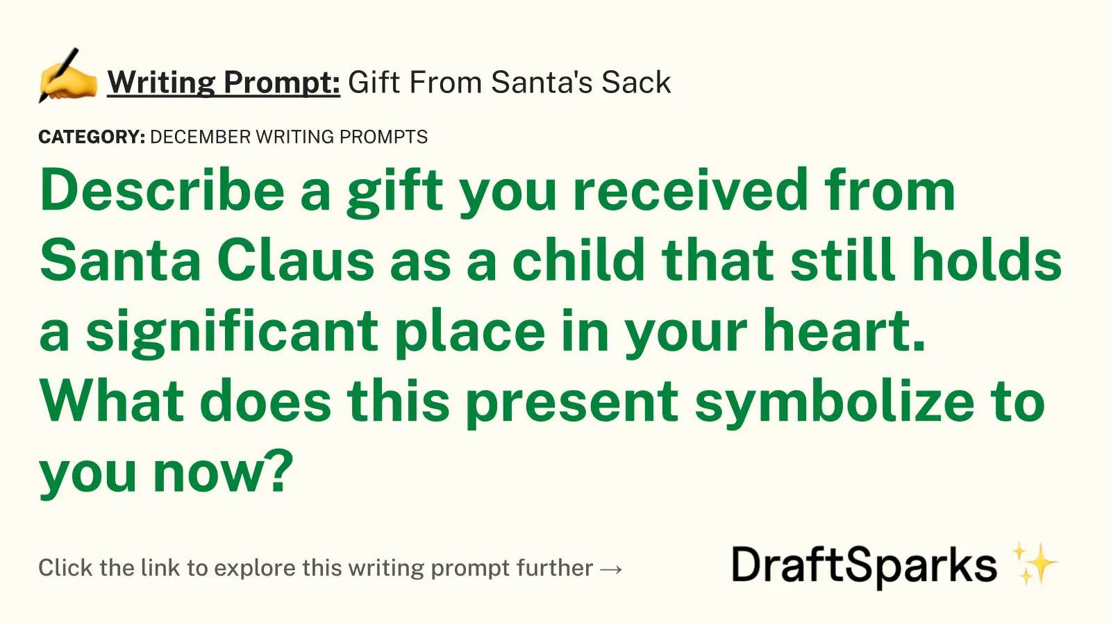 Gift From Santa’s Sack