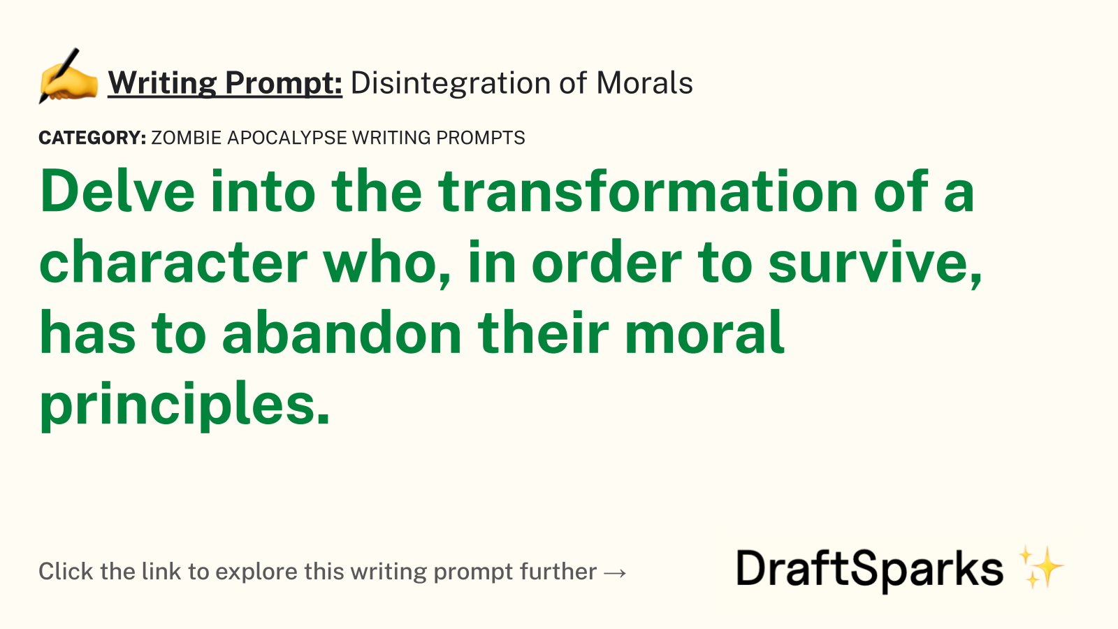 Disintegration of Morals