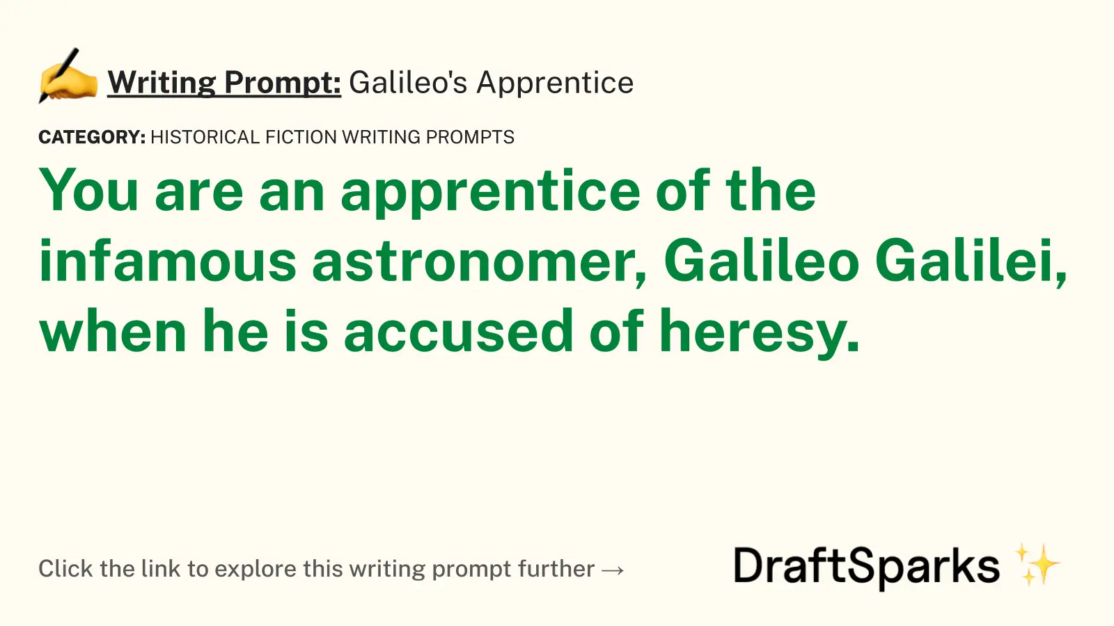 Galileo’s Apprentice