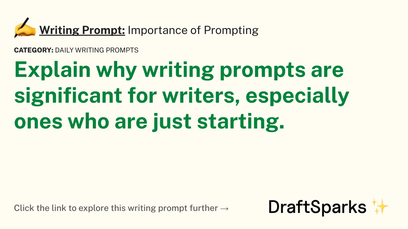 Importance of Prompting