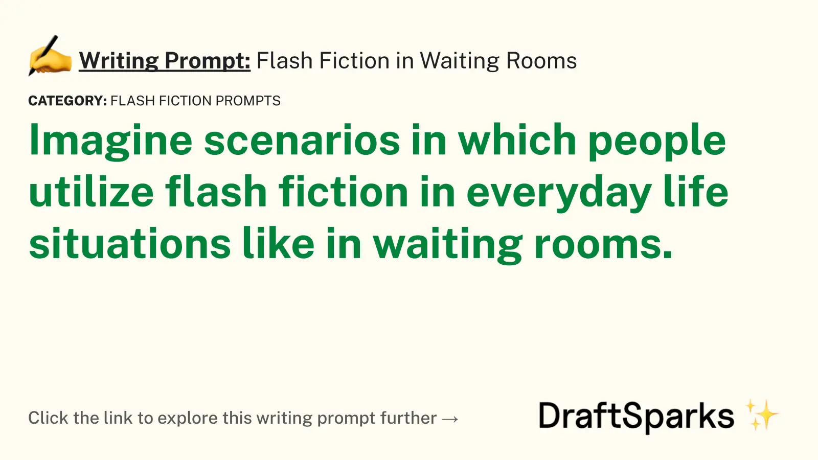 Flash Fiction in Waiting Rooms