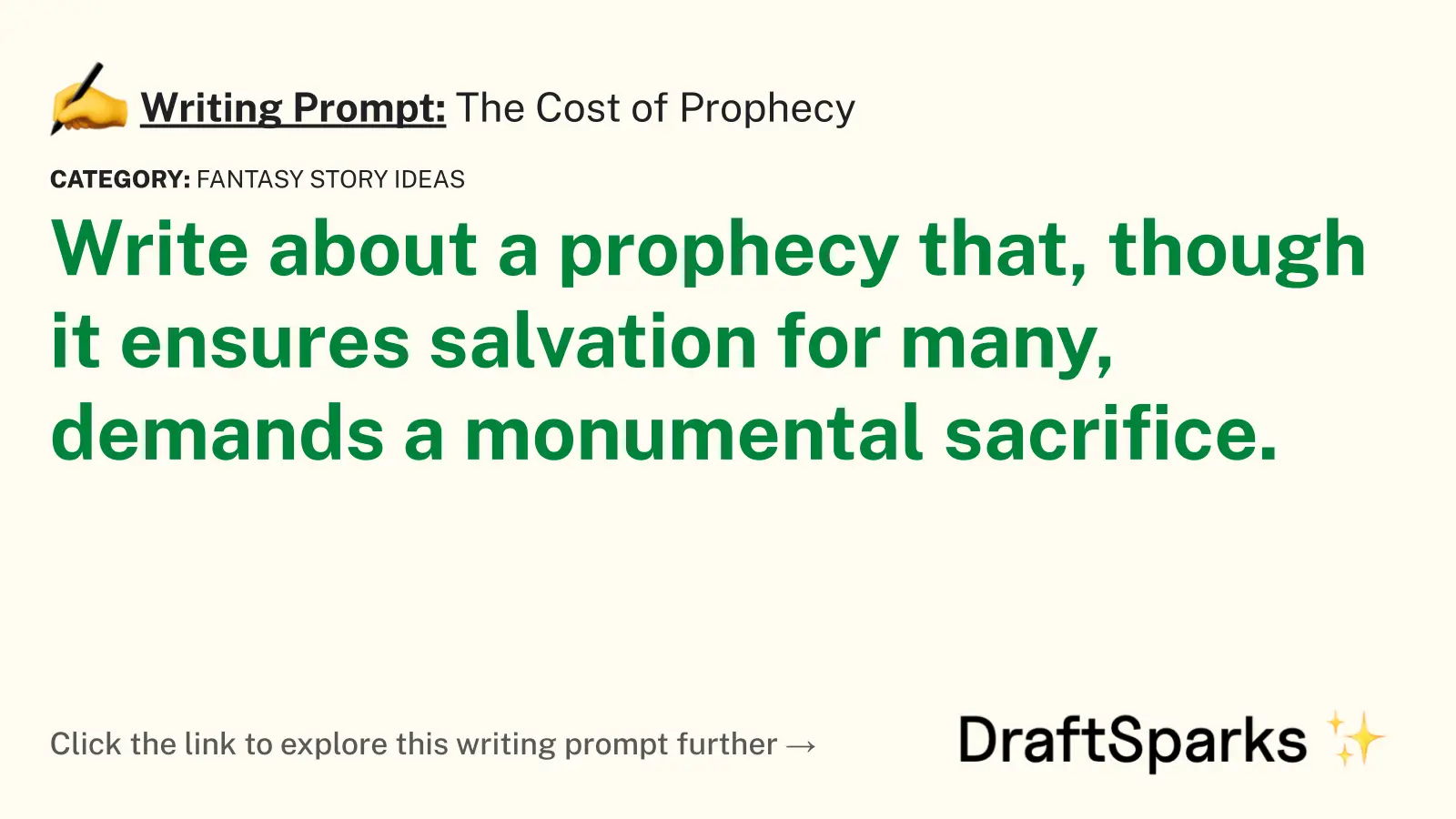 The Cost of Prophecy