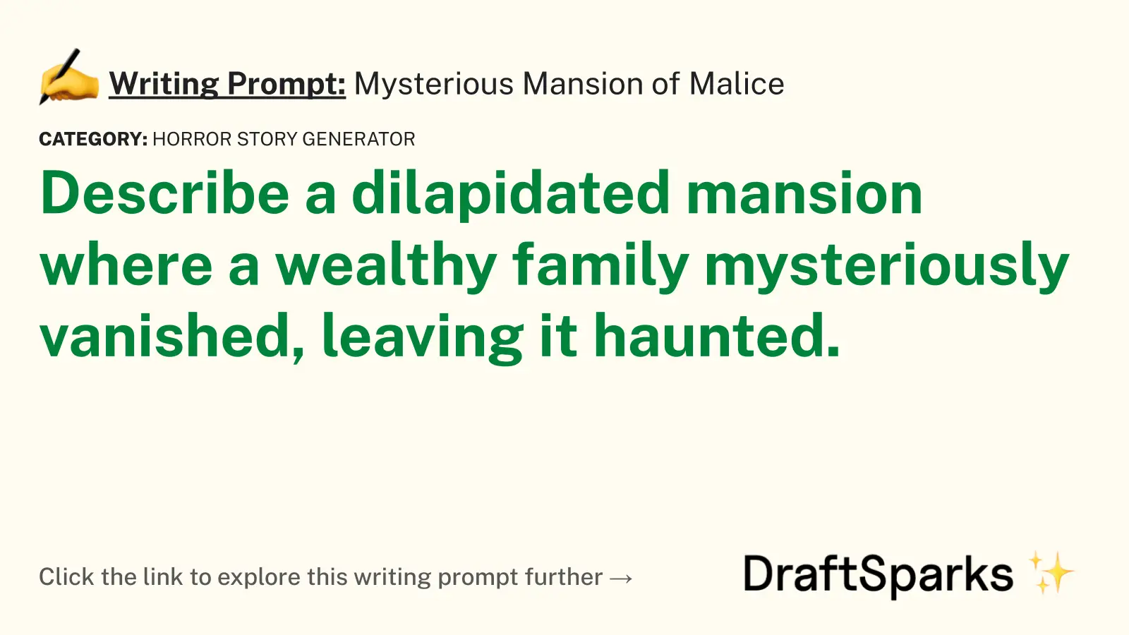 Mysterious Mansion of Malice