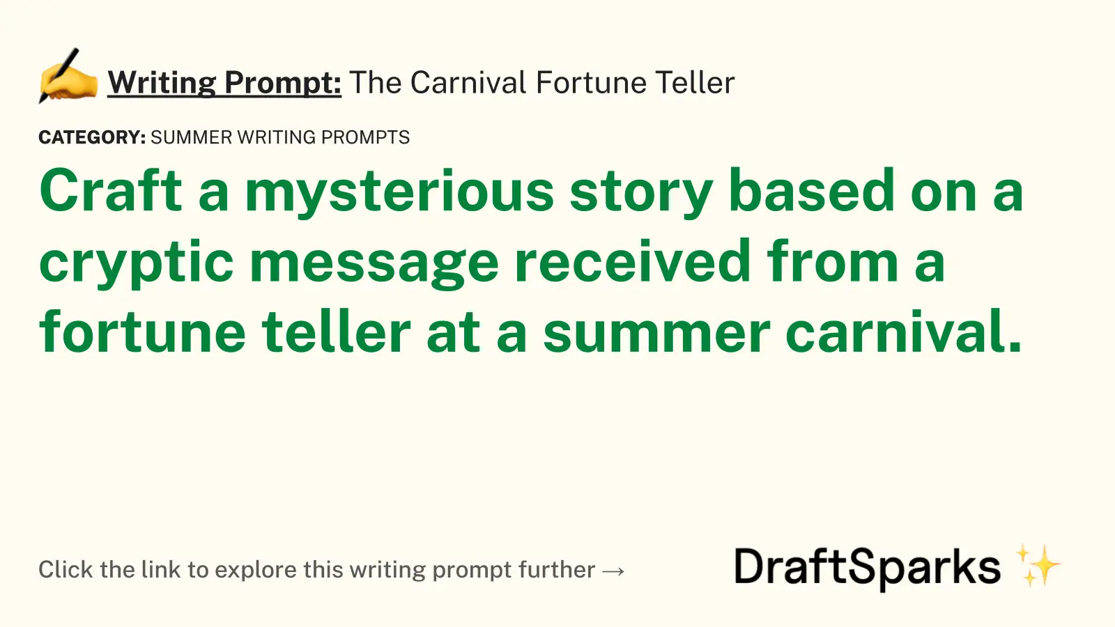 The Carnival Fortune Teller