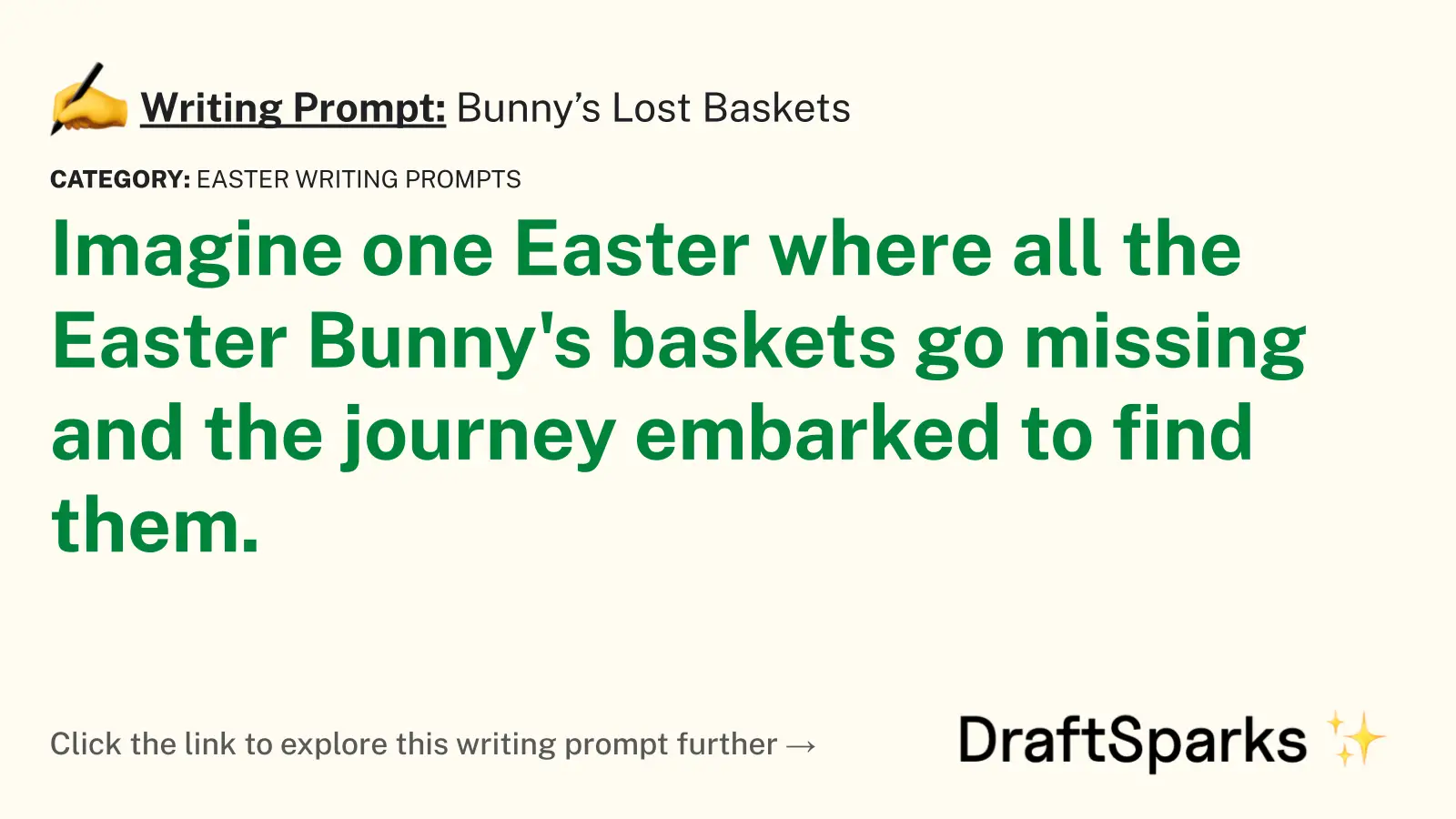 Bunny’s Lost Baskets