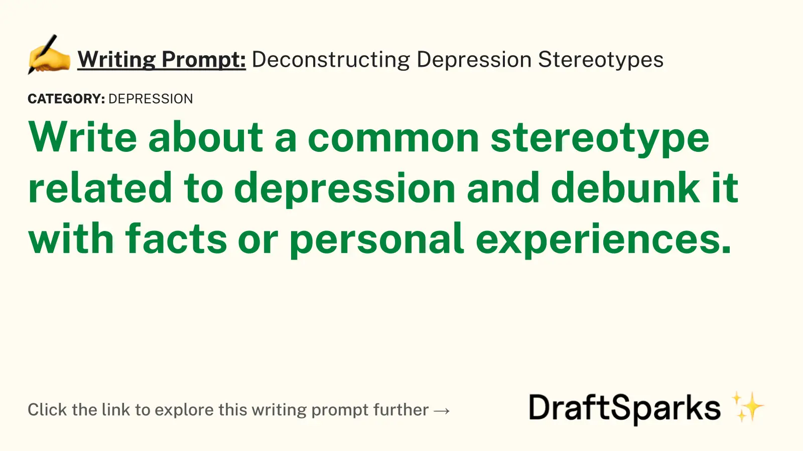 Deconstructing Depression Stereotypes