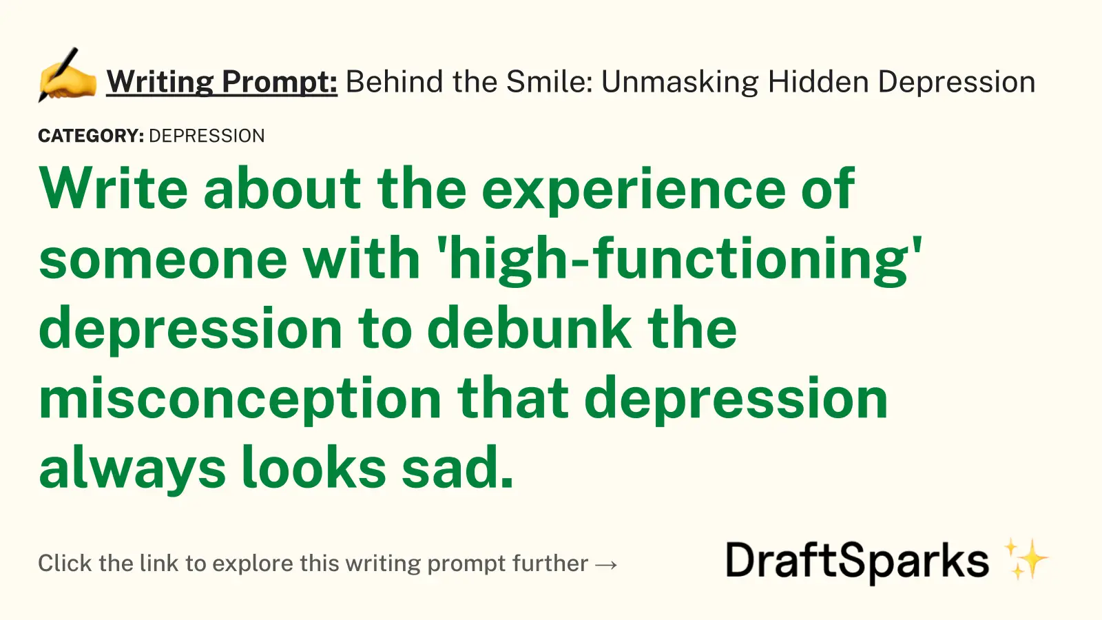 Behind the Smile: Unmasking Hidden Depression