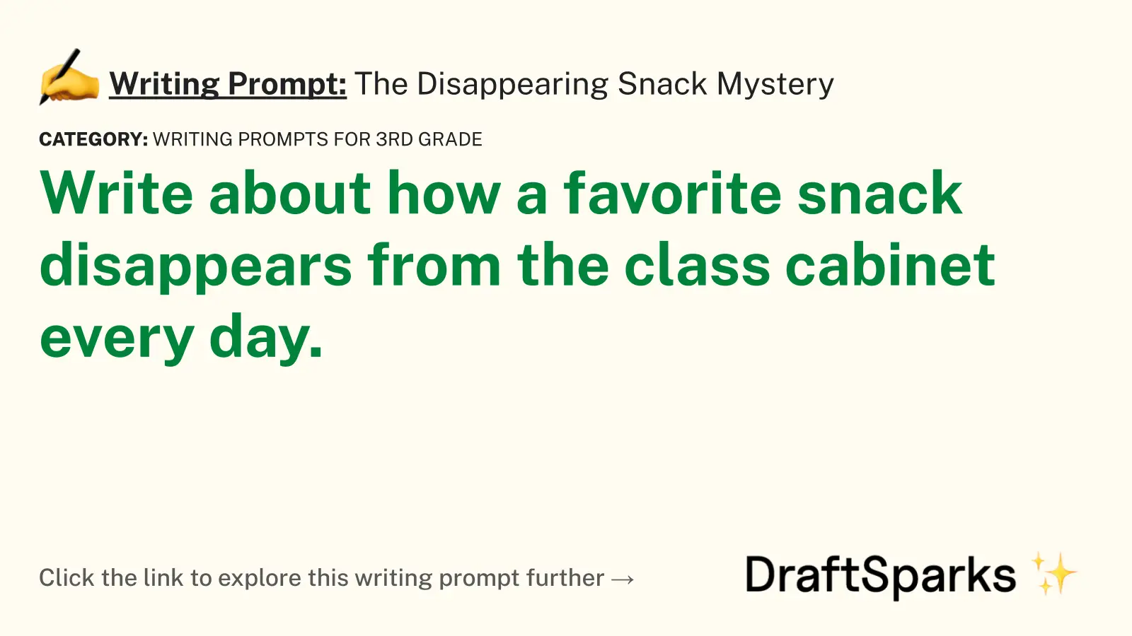 The Disappearing Snack Mystery