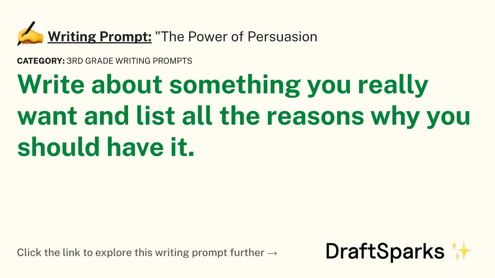 “The Power of Persuasion