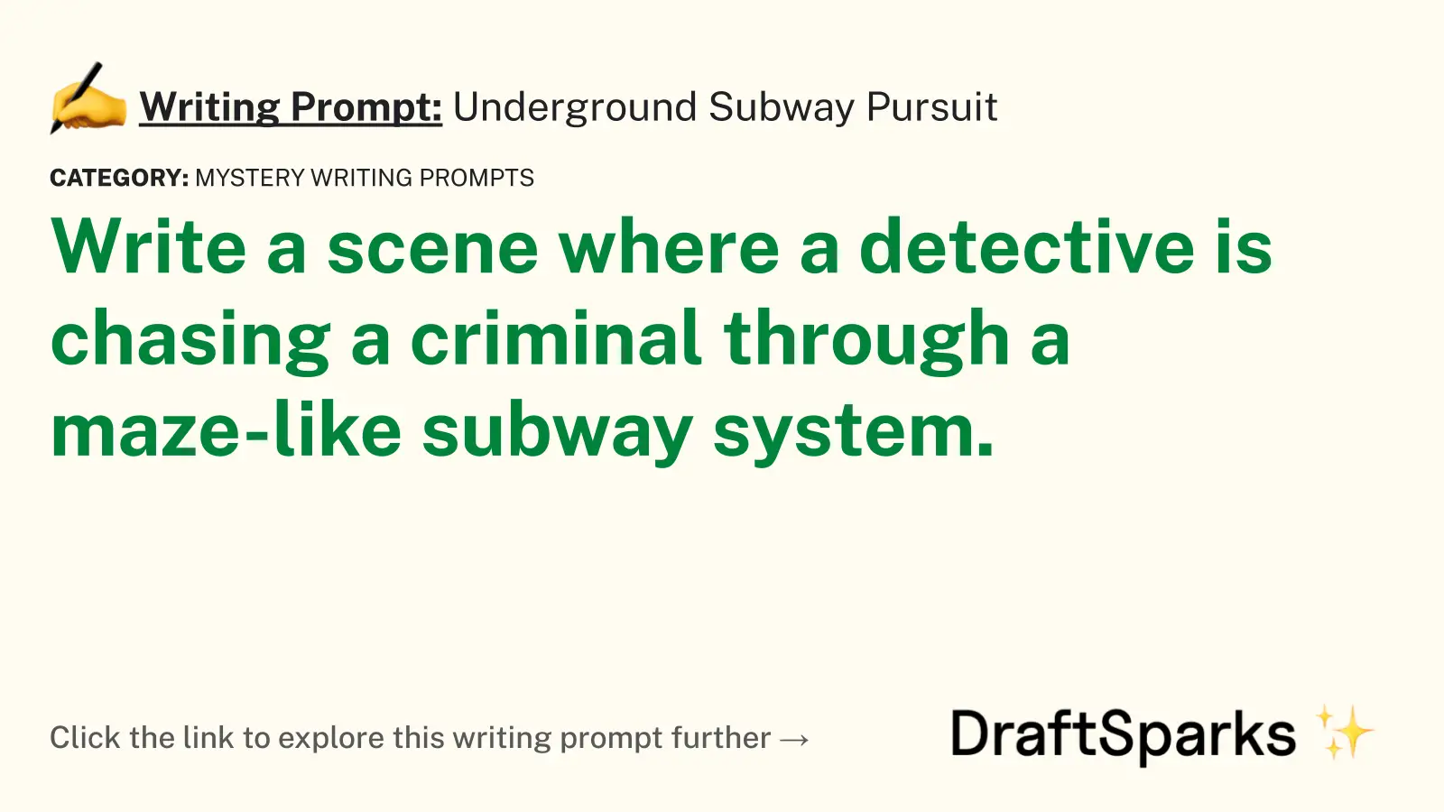 Underground Subway Pursuit