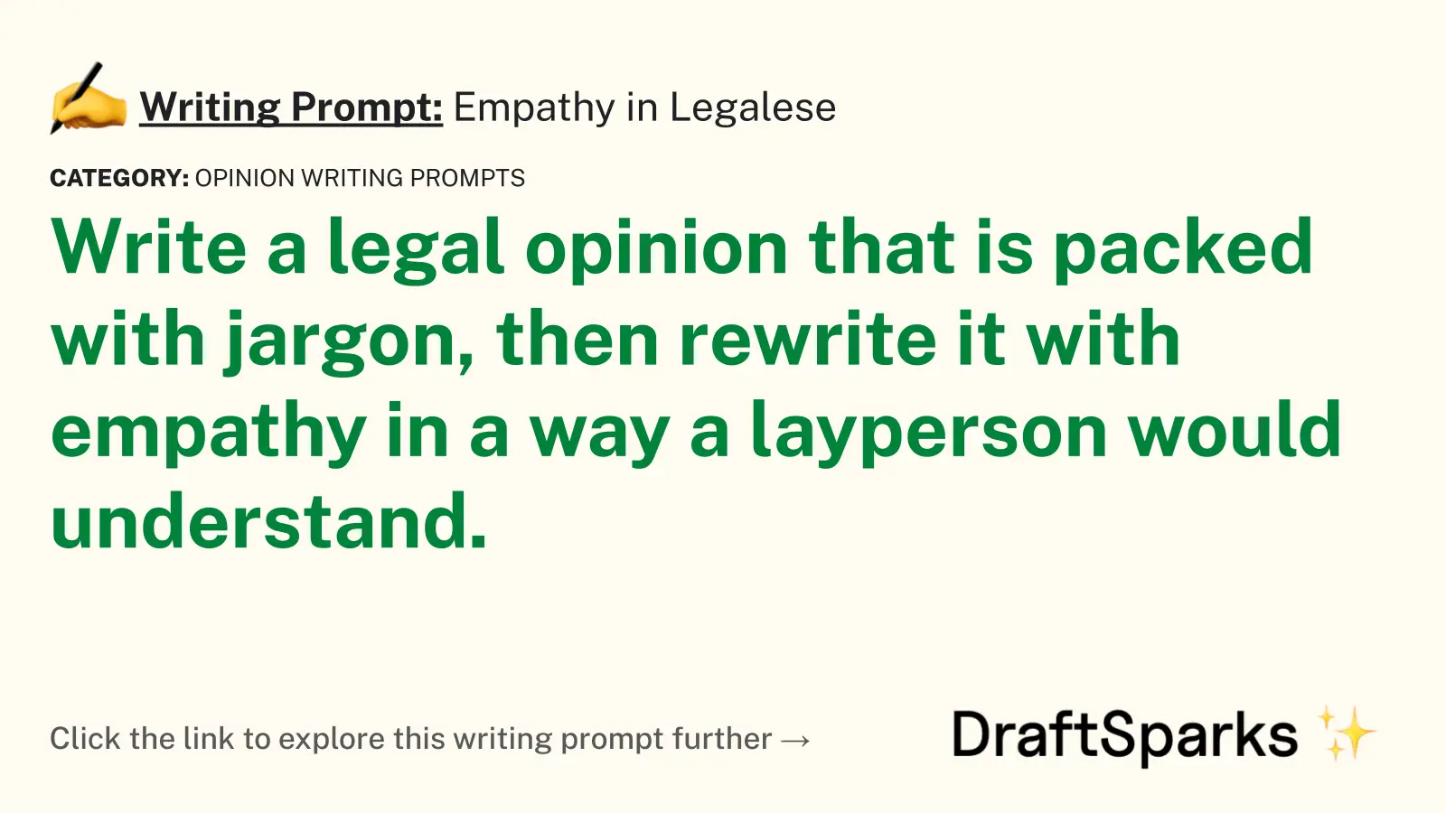 Empathy in Legalese