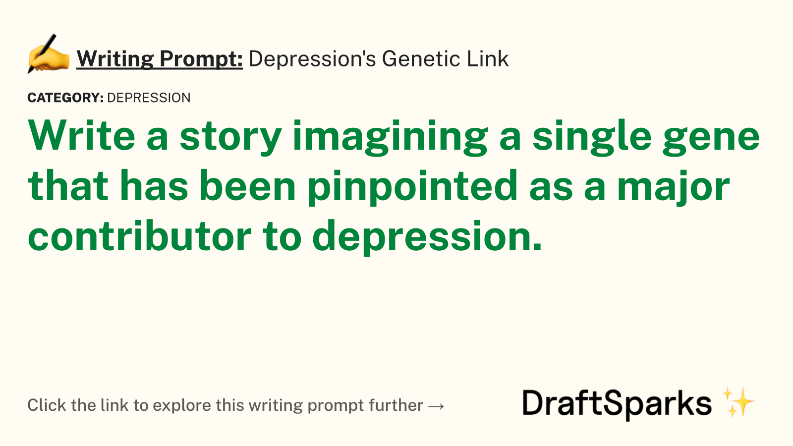 Depression’s Genetic Link