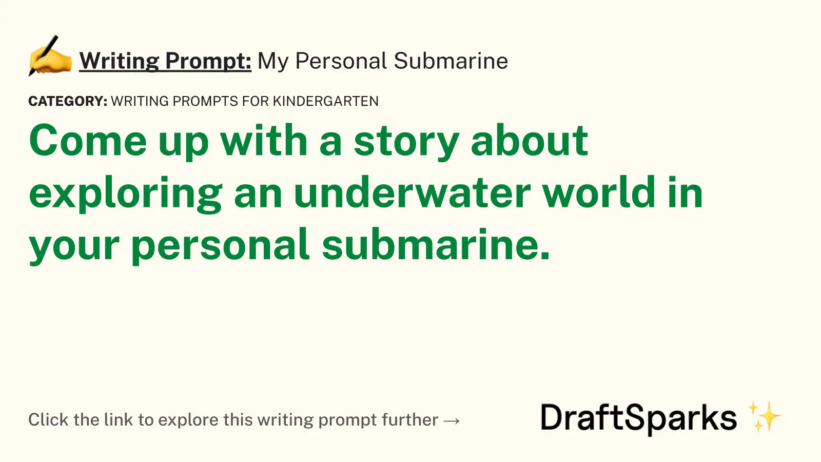 My Personal Submarine