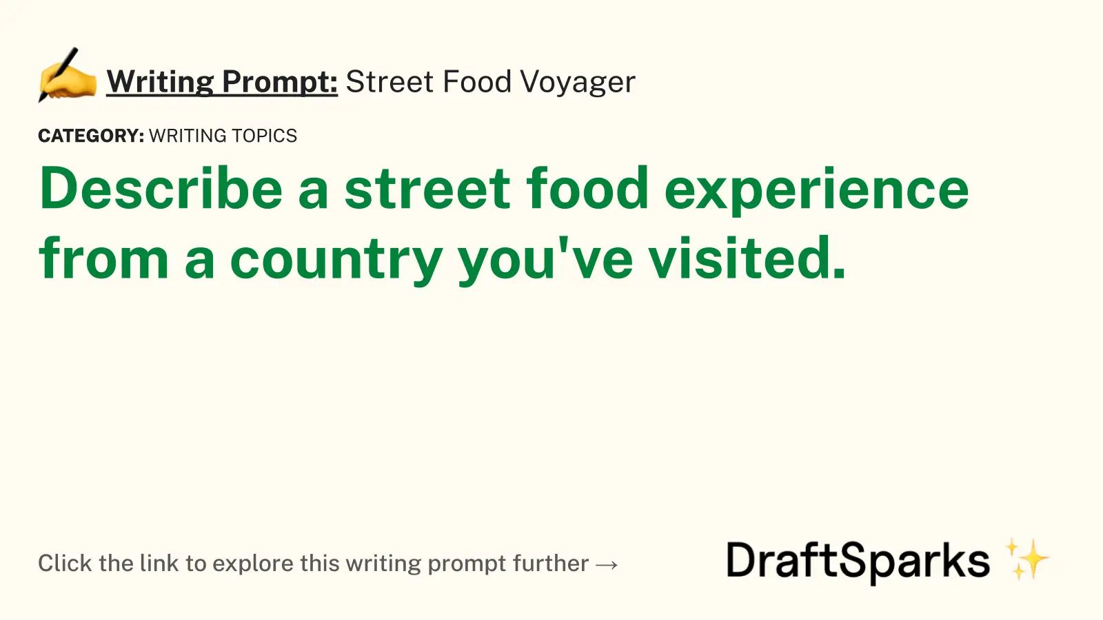 Street Food Voyager
