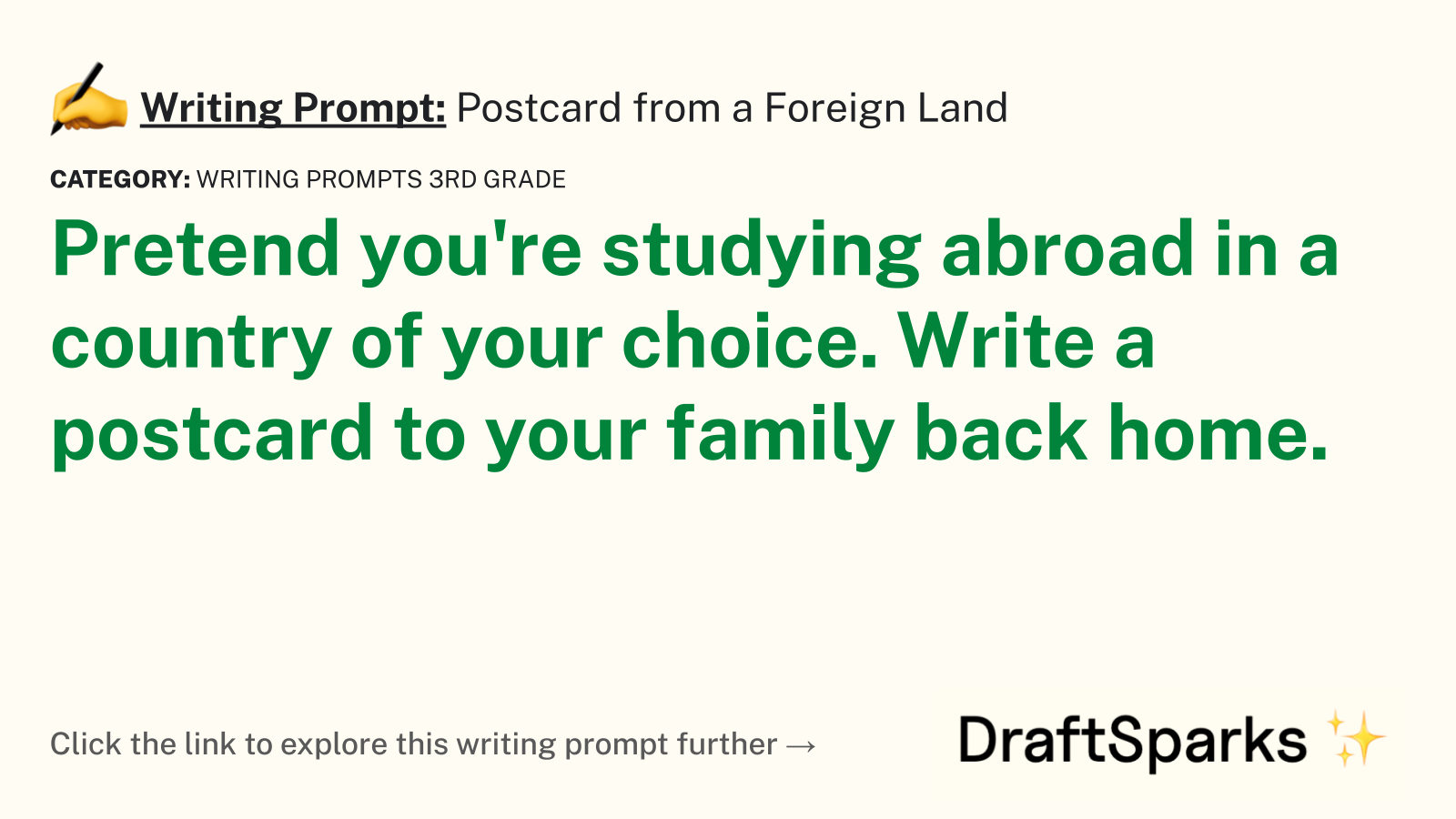 Postcard from a Foreign Land