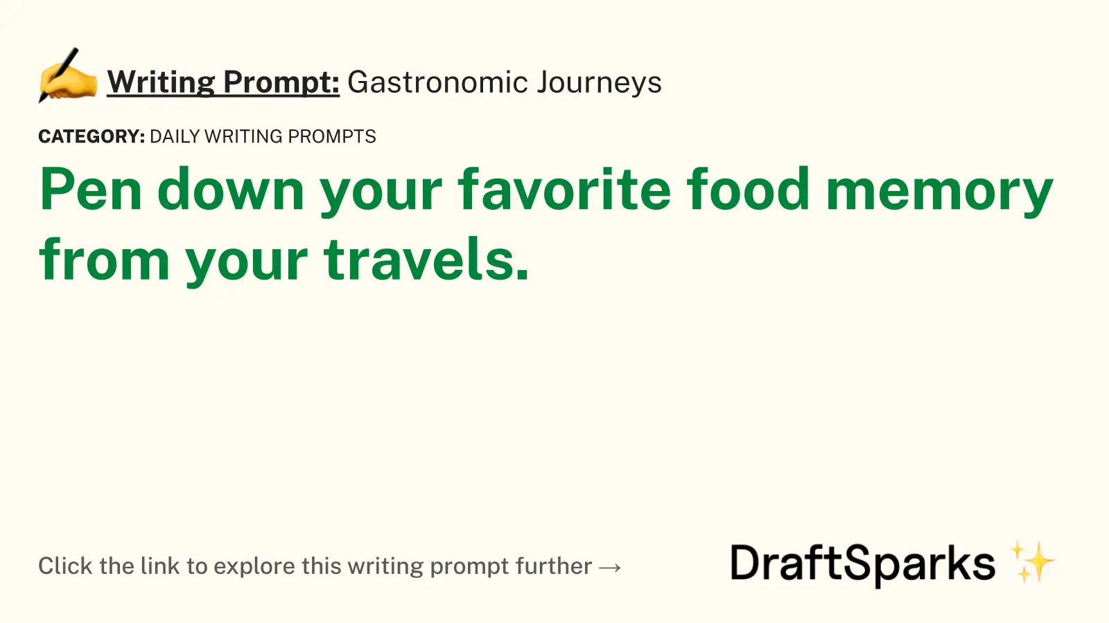 Gastronomic Journeys