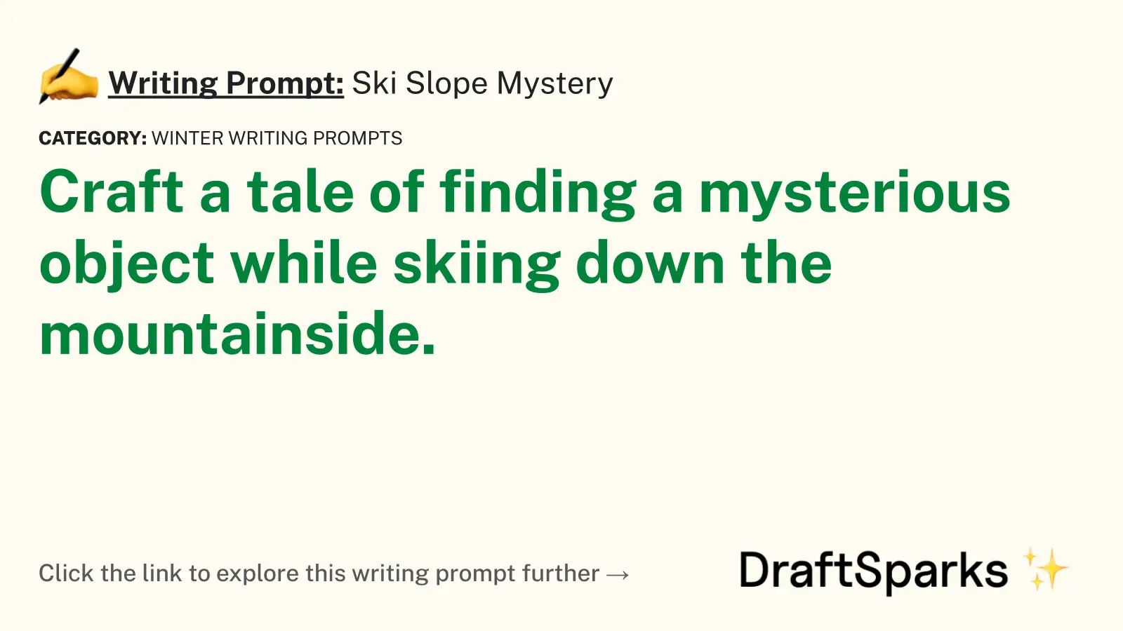 Ski Slope Mystery